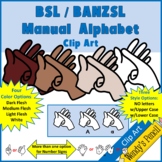 British Sign Language (BSL) Manual Alphabet Clip Art