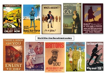 British World War One Recruitment Posters Handout by Steven's Social ...