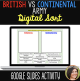 British vs Continental Army Google Slides Digital Sort {Di