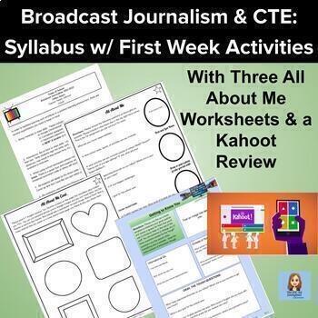 Preview of Broadcast Journalism & CTE Syllabus w/ First Week Activities, Updated for 2023!