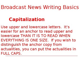 Preview of Broadcast Writing Basics