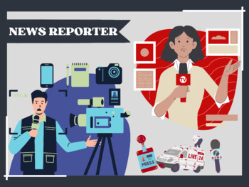 Preview of Broadcasting/Multimedia Journalism Career Posters | News Reporter