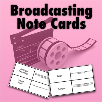 Preview of Broadcasting Terms Note Cards