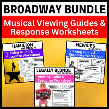 Preview of Broadway Bundle → Musical Theatre Viewing Guides & Response Worksheets