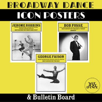 Preview of Broadway Dance Icons | Dancer Posters | Dance Bulletin Board