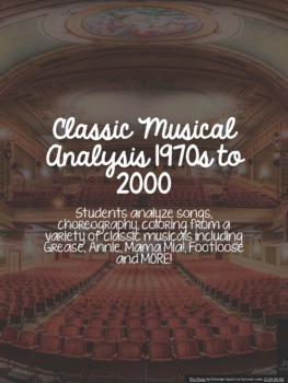 Preview of Broadway Musical Analysis 1970s through 2000