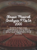 Broadway Musical Analysis 1970s through 2000