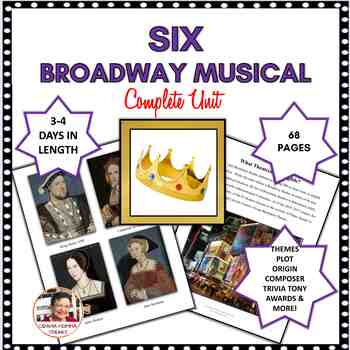 Preview of Broadway Musical Theatre and Study Guide for Six