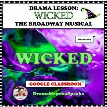 Preview of Broadway Musical Unit and Study Guide for Wicked Using Google Slides
