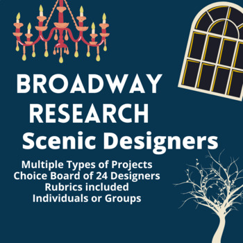 Preview of Broadway Research Choice Board Project:  Scenic Designers