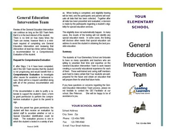 Preview of Brochure - How GEI / SIT / RTI Works - Editable - Excellent parent Resource