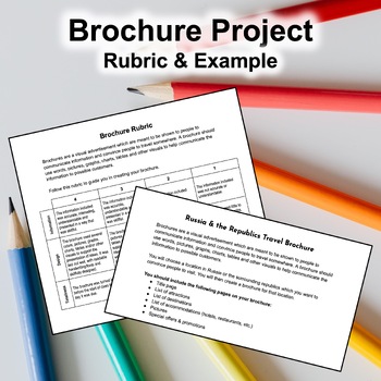 Preview of Brochure Project Rubric & Example Assignment