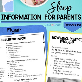 Preview of Sleep information for parents Brochure | Flyer