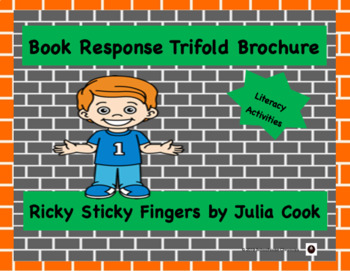 Preview of Brochure Template Activities Ricky Sticky Fingers Book Companion