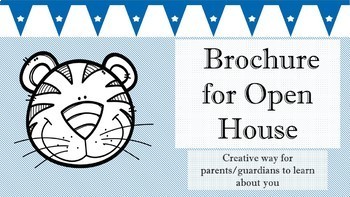 Preview of Brochure for Meet the Teacher/Open House