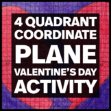 4 Quadrant Coordinate Plane - Plotting Points - Valentine'