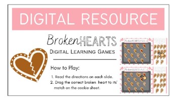 Preview of Broken Hearts Digital Learning Games