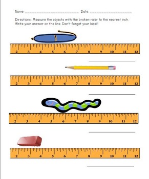 broken ruler with inches by ashley eronemo teachers pay teachers