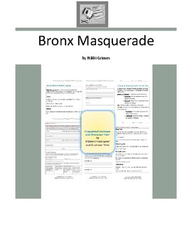 Preview of Bronx Masquerade Complete Literature and Grammar Unit