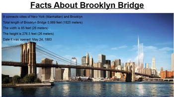 Preview of Brooklyn Bridge Smartboard Notebook Presentation