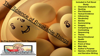 Preview of Brooks Books - The Science of Breakable Things ~ Novel Study