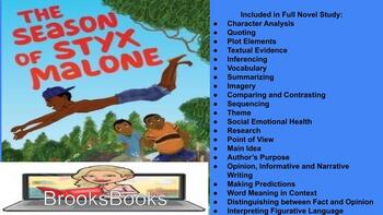 Preview of Brooks Books - The Season of Styx Malone Student Led Novel Study