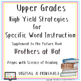 Brothers at Bat - Focus Words Supplemental Resource