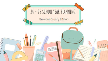 Preview of Broward County Instructional Focus Calendar Template