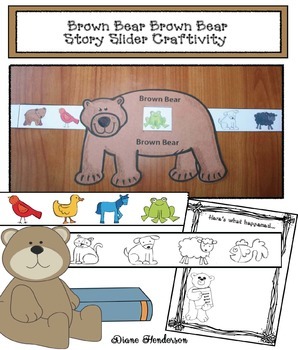 Preview of Brown Bear Activities Sequencing Brown Bear Storytelling Slider Craft