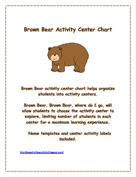 Preview of Brown Bear Activity Center Chart