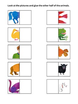 Preview of Brown Bear Book Matching Animal Activity (based off Eric Carle's "Brown Bear")