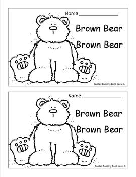 Preview of Brown Bear Brown Bear Emergent Reader/Writer Unit