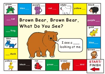 Brown Bear, Brown Bear, What Do You See Kids Yoga Games and Activities Set  INSTANT DOWNLOAD -  Canada