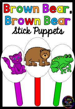 Brown Bear, Brown Bear Story Stick Puppets by Little Hands Early Learning