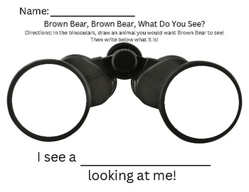 Preview of Brown Bear, Brown Bear, What Do You See? Extension Activity
