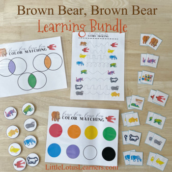 Preview of Brown Bear, Brown Bear What Do You See - Preschool Color Learning Bundle