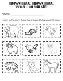 Brown Bear, Brown Bear, What Do You See? Printable Book Activity