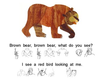 Preview of Brown Bear, Brown Bear, What Do You See? Sign Language Transliteration