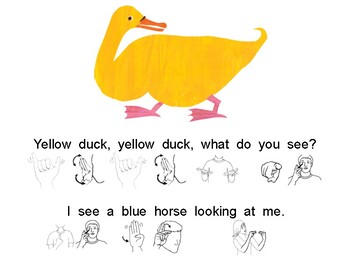 brown bear brown bear what do you see yellow duck