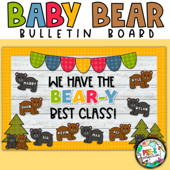 Preview of Brown Bear Bulletin Board | Bear-y Best Class Bulletin Board Kit | Baby Bear