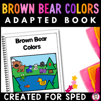 Preview of Brown Bear Adapted Book Special Education Identifying Colors Circle Activity