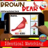 Brown Bear Identical Picture Match (with differentiated le
