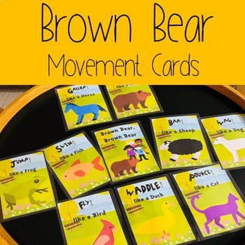 Animal and Action Brain Break Movement Cards by The Brown Bear Book Club