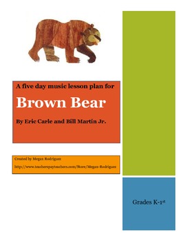 Preview of Brown Bear Music Lessons