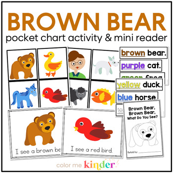 Preview of Brown Bear Pocket Chart Retelling Activity and Mini Reader