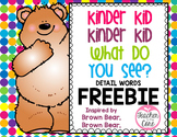 Brown Bear Student Book for Kinder