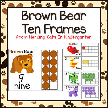 Preview of Brown Bear Brown Bear Ten Frames