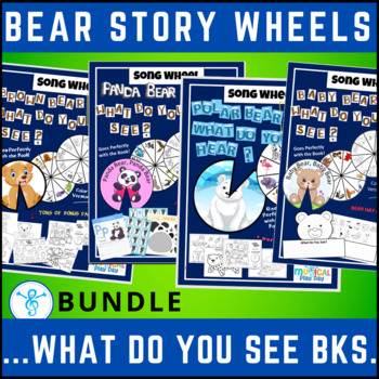 Preview of Brown Bear What Do You See Book Series Story Wheels and Bonus Activity BUNDLE