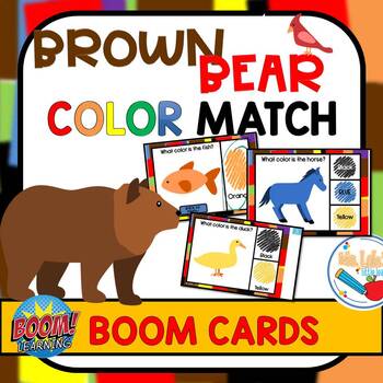 Preview of Brown Bear Color Match (with differentiated levels) Boom Cards