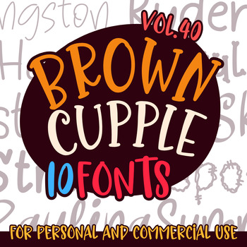 Brown Cupple Fonts: Vol.40 - 10 Fonts by Brown Cupple Font | TPT